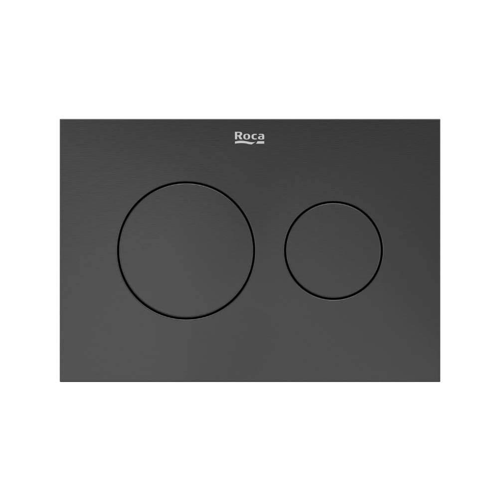Cut out image of the Roca Duplo S PS3 Brushed Titanium Black Dual Flush Plate